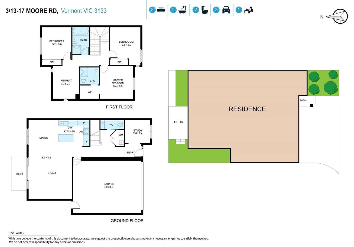 Floorplan of Homely townhouse listing, 3/13-17 Moore Road, Vermont VIC 3133
