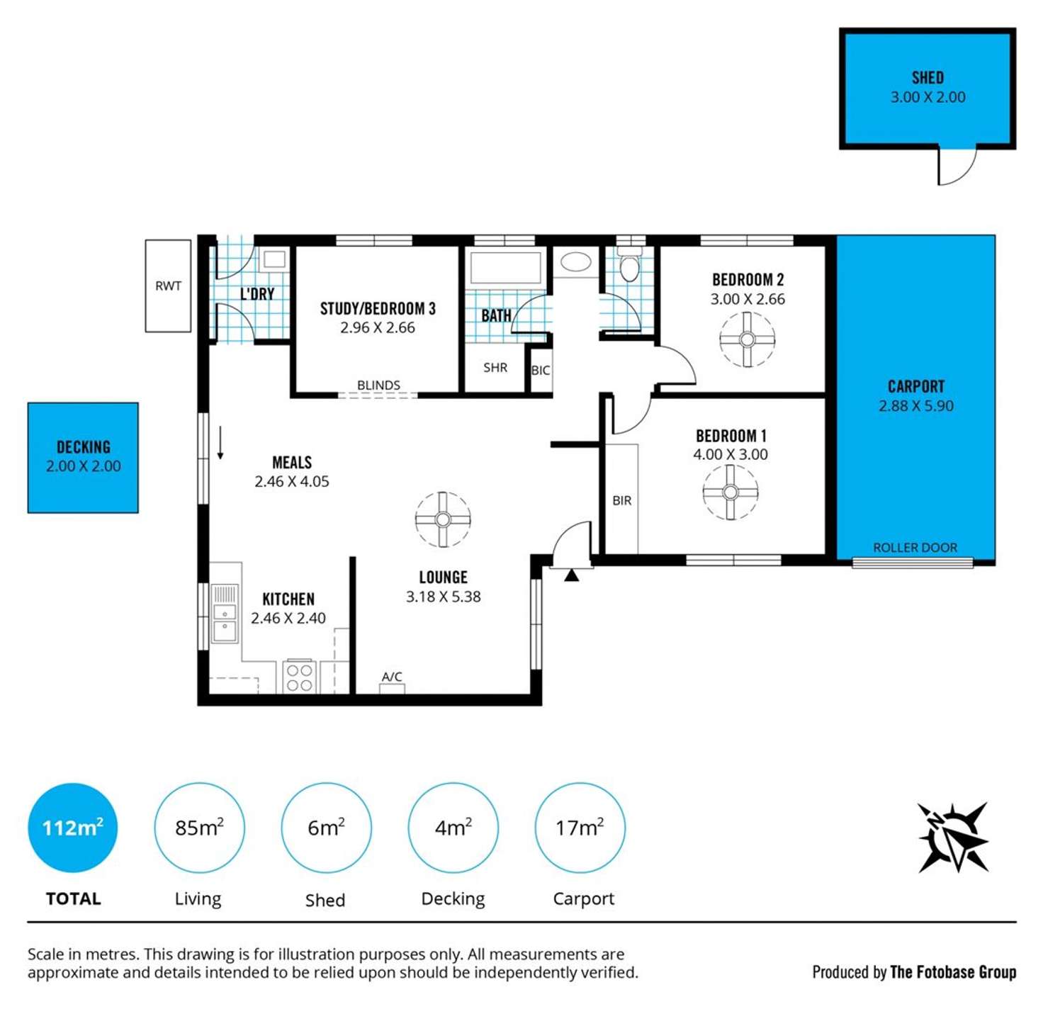 Floorplan of Homely unit listing, 3/45 Curzon Street, Camden Park SA 5038