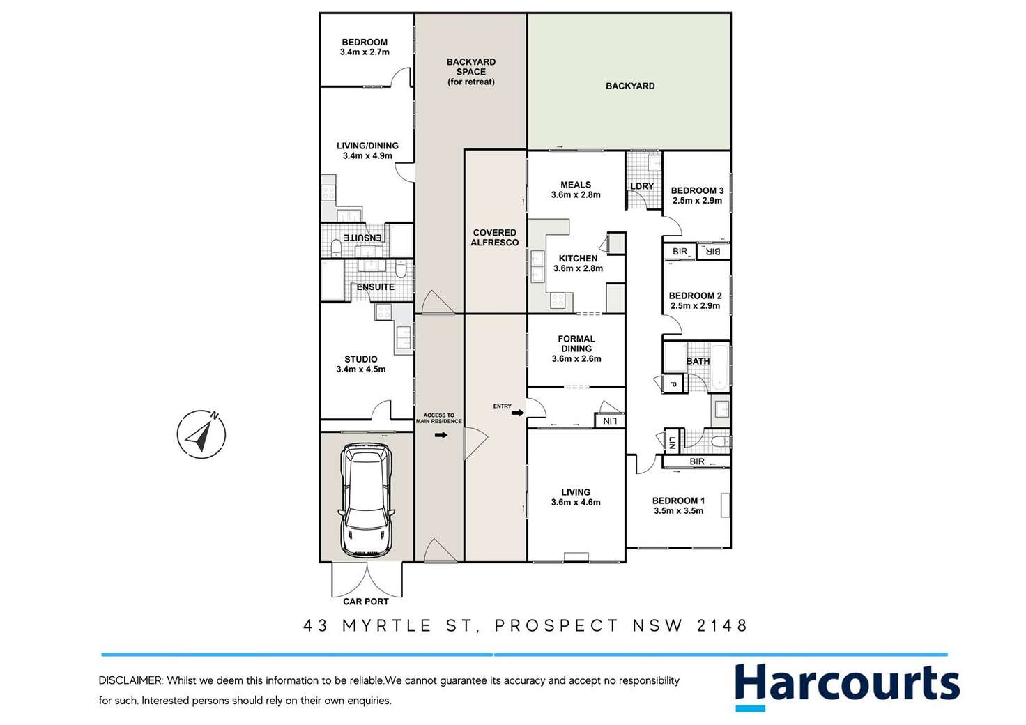 Floorplan of Homely house listing, 43 Myrtle Street, Prospect NSW 2148