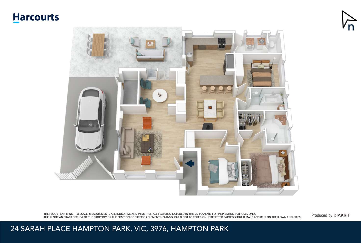 Floorplan of Homely house listing, 24 Sarah Place, Hampton Park VIC 3976