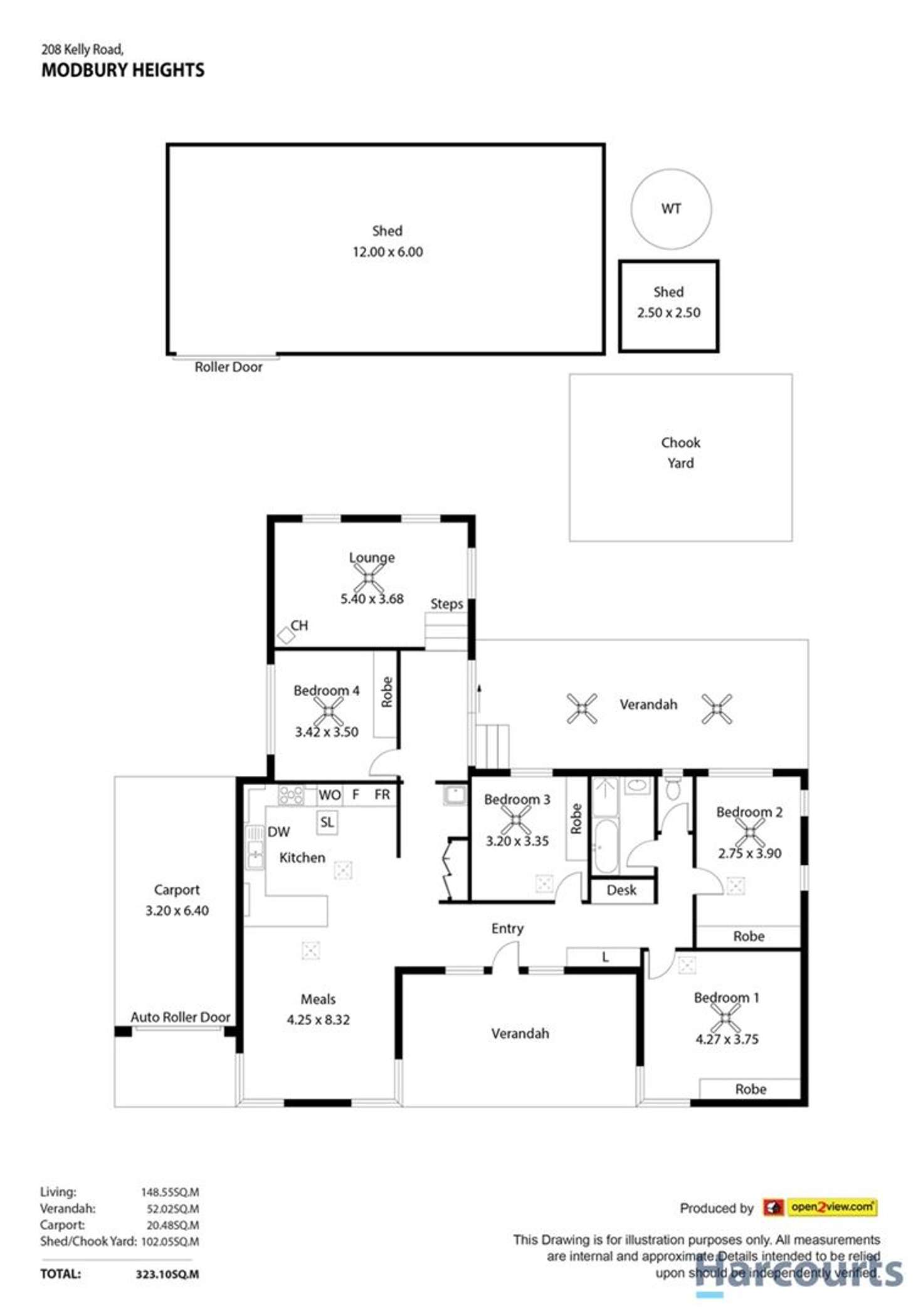 Floorplan of Homely house listing, 208 Kelly Road, Modbury Heights SA 5092