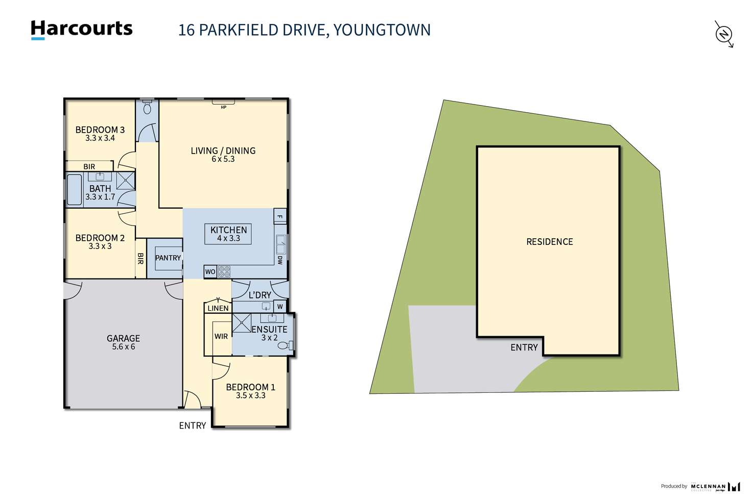 Floorplan of Homely house listing, 16 Parkfield Drive, Youngtown TAS 7249