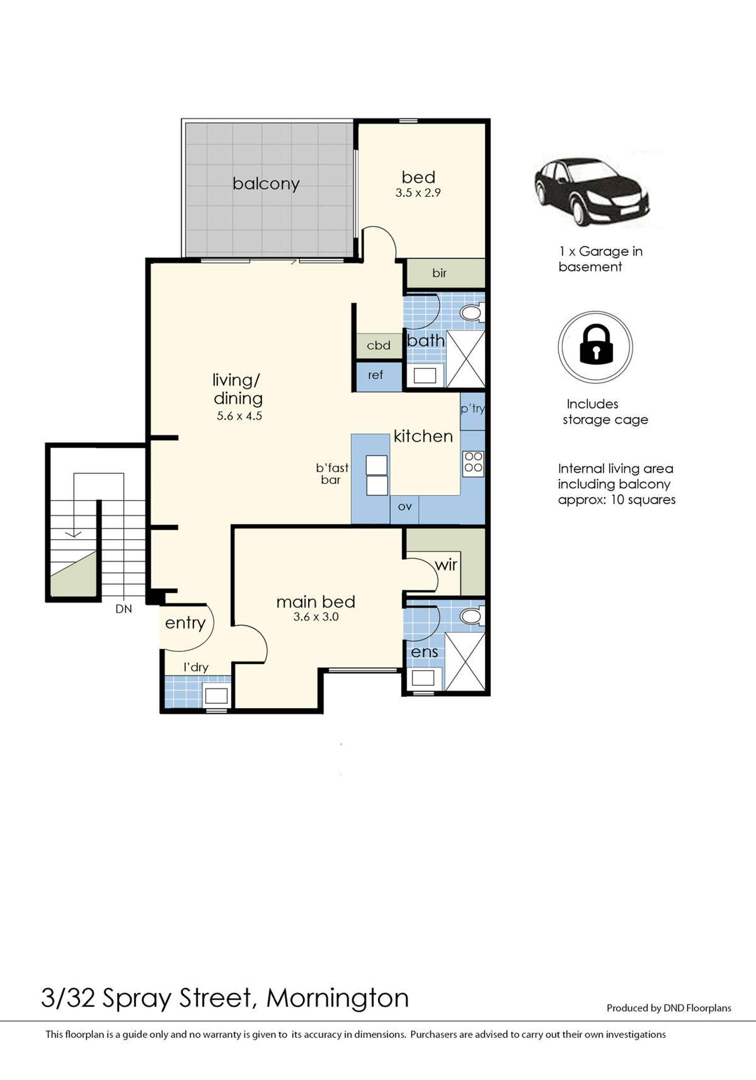Floorplan of Homely apartment listing, 3/32 Spray Street, Mornington VIC 3931