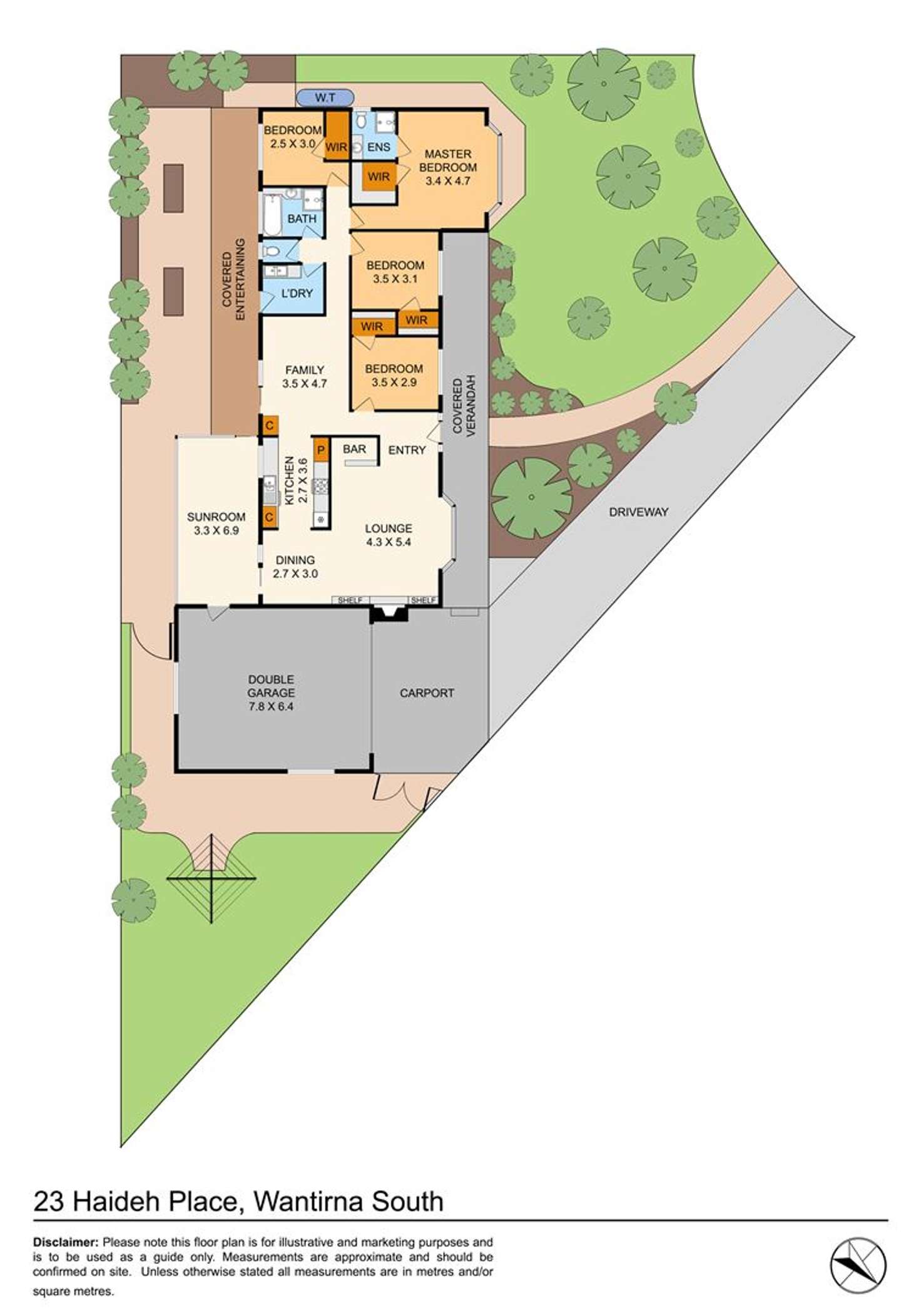 Floorplan of Homely house listing, 23 Haideh Place, Wantirna South VIC 3152