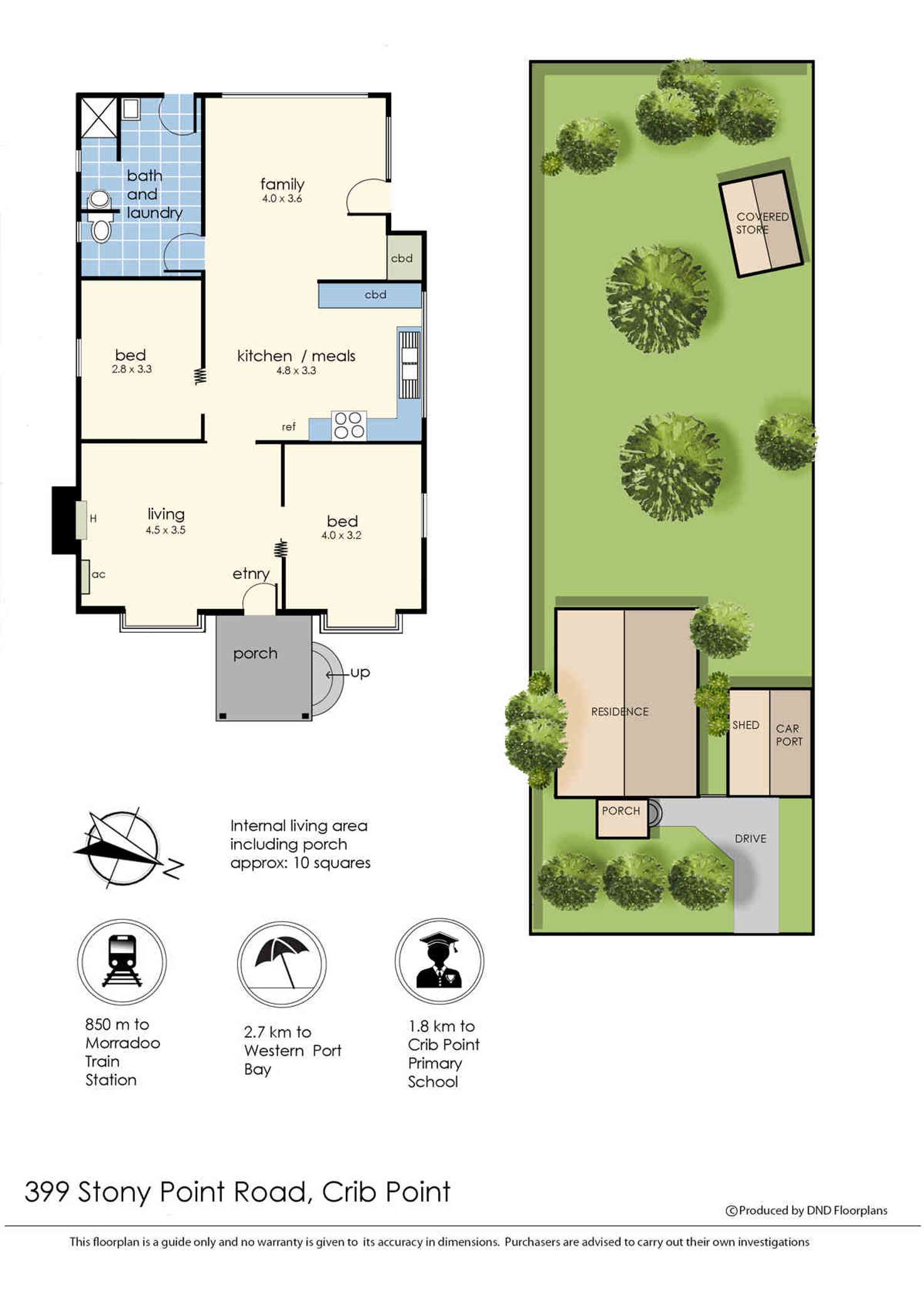 Floorplan of Homely house listing, 399 Stony Point Road, Crib Point VIC 3919