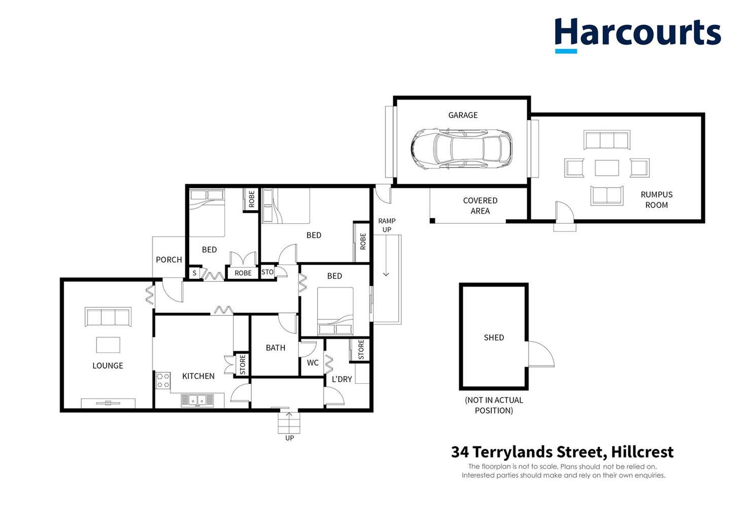 Floorplan of Homely house listing, 34 Terrylands Street, Hillcrest TAS 7320