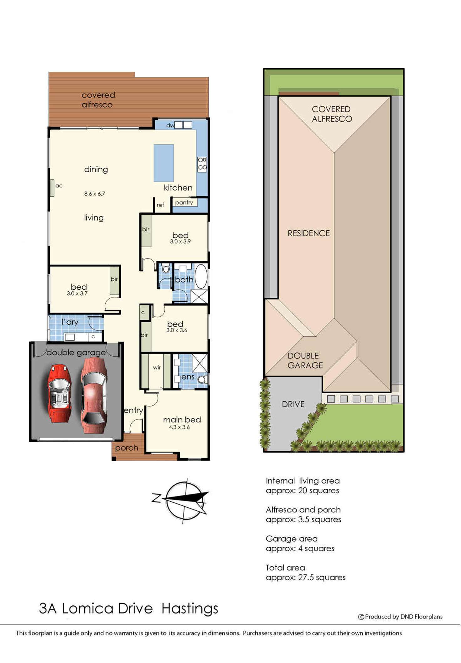 Floorplan of Homely house listing, 3A Lomica Drive, Hastings VIC 3915