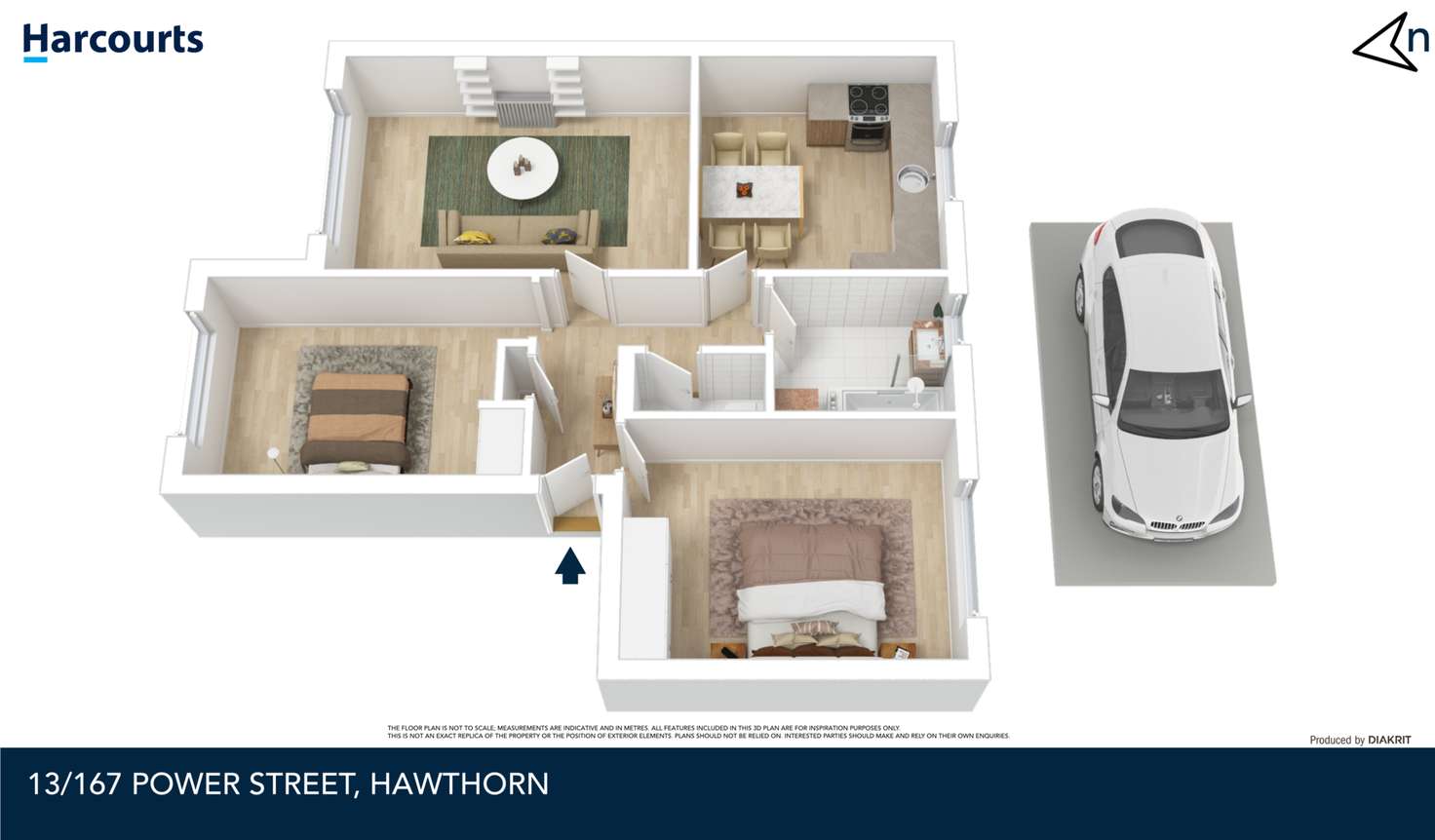 Floorplan of Homely apartment listing, 13/167 Power Street, Hawthorn VIC 3122
