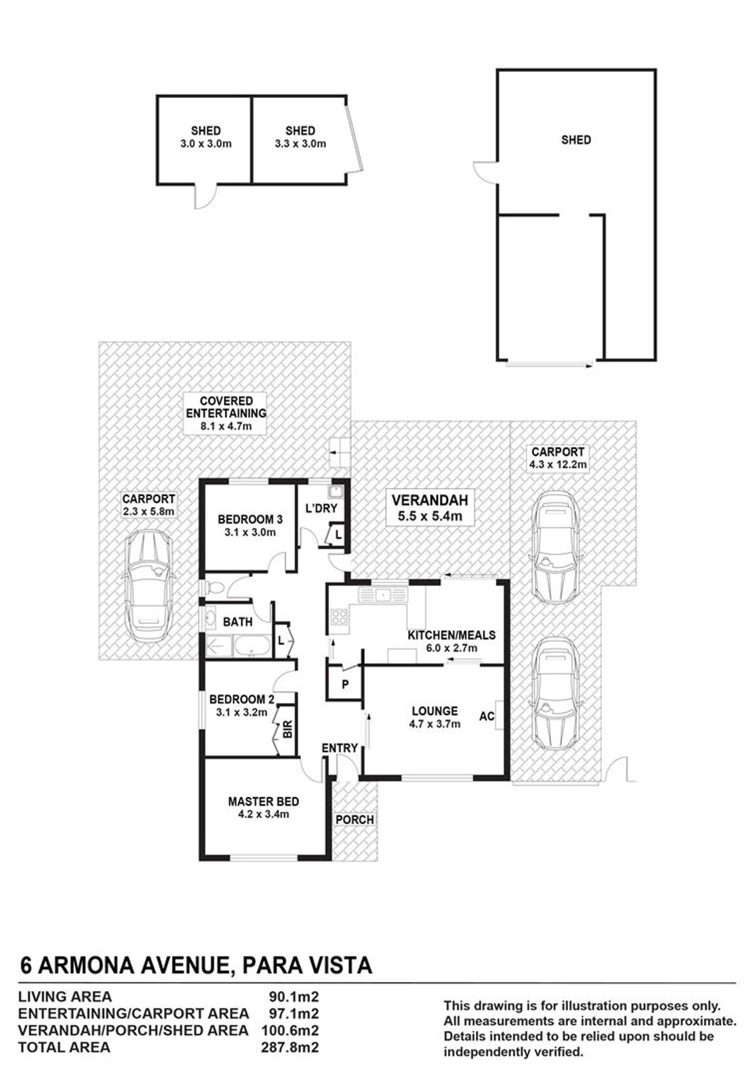 Floorplan of Homely house listing, 6 Armona Avenue, Para Vista SA 5093