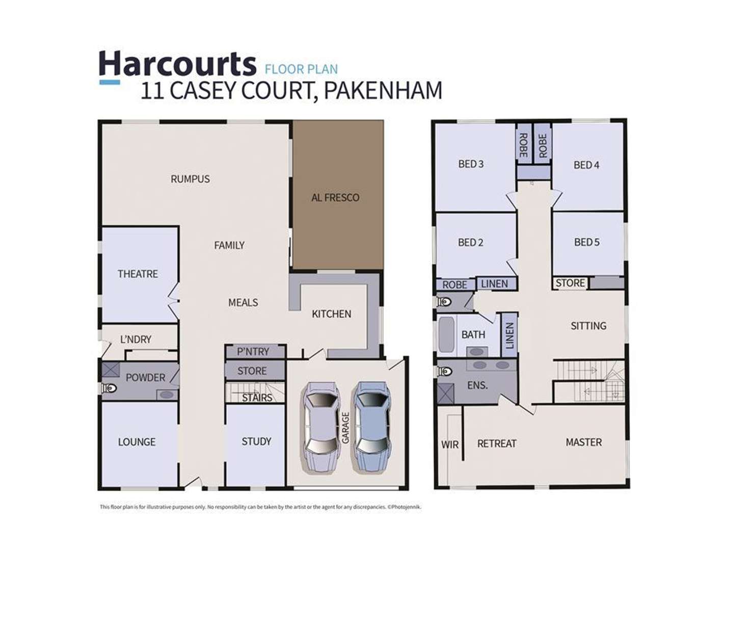 Floorplan of Homely house listing, 11 Casey Court, Pakenham VIC 3810