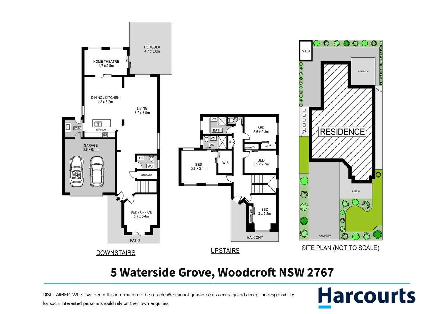 Floorplan of Homely house listing, 5 Waterside Grove, Woodcroft NSW 2767