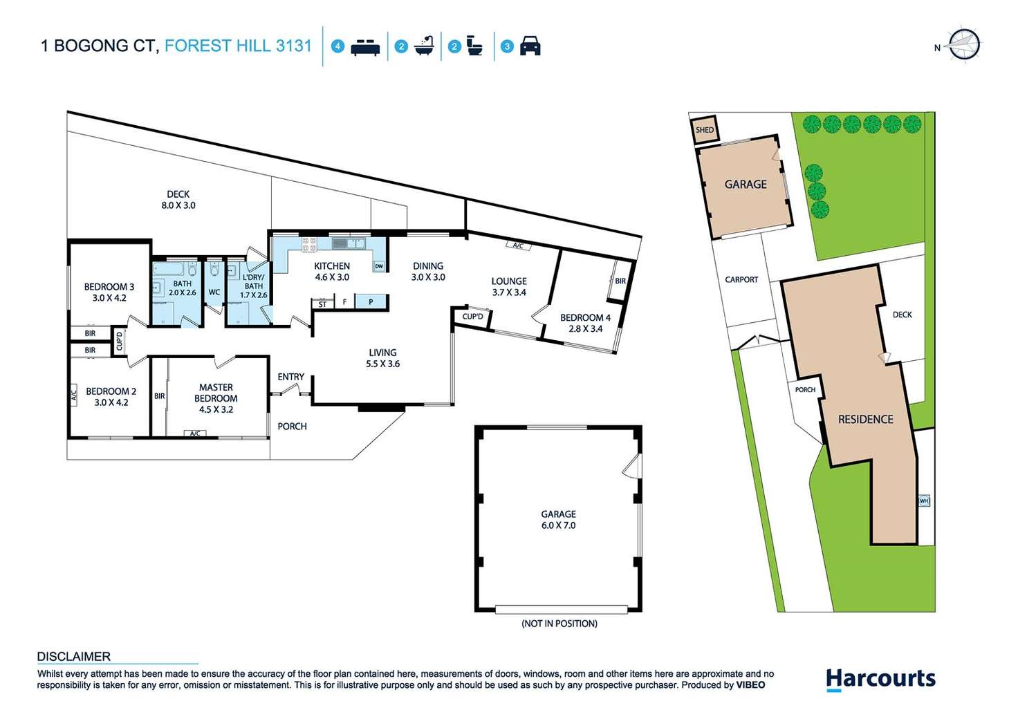 Floorplan of Homely house listing, 1 Bogong Court, Forest Hill VIC 3131