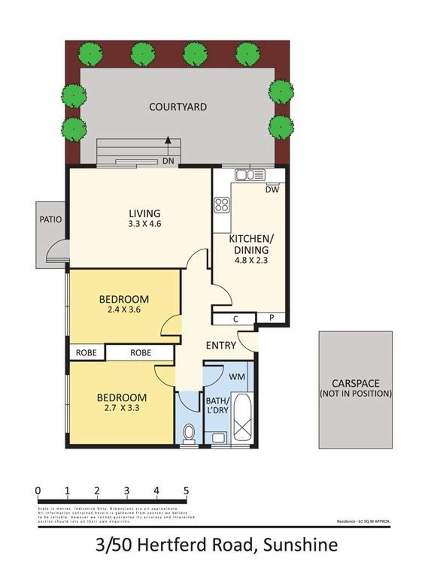 Floorplan of Homely unit listing, 3/50 Hertford Road, Sunshine VIC 3020