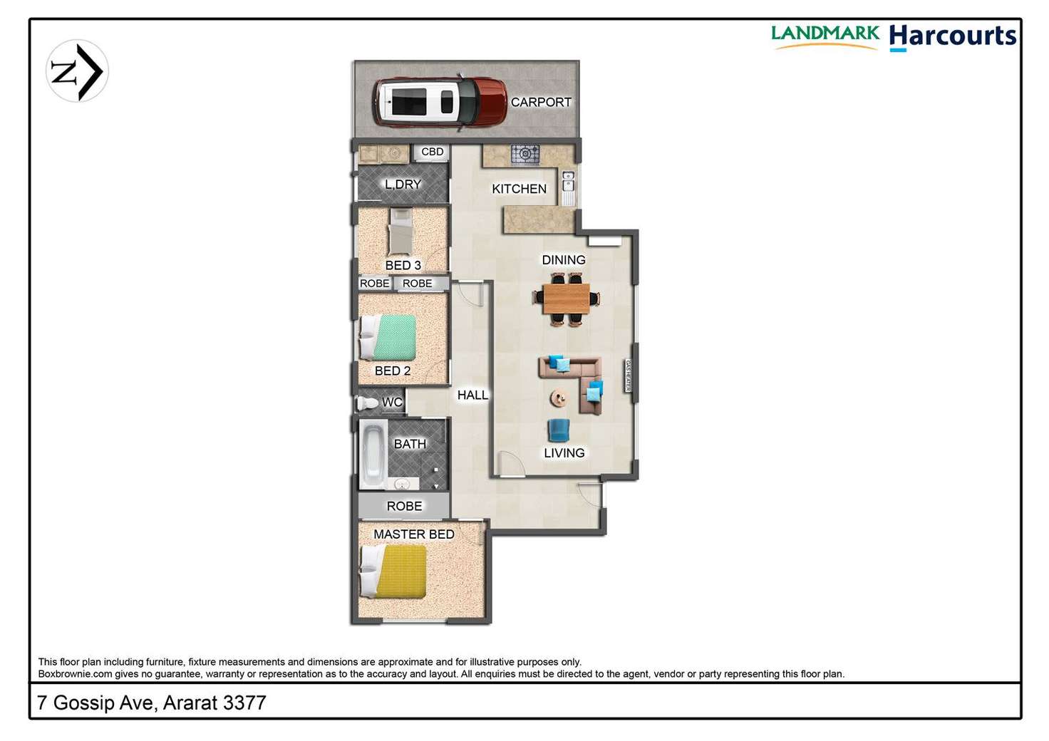 Floorplan of Homely house listing, 7 Gossip Avenue, Ararat VIC 3377