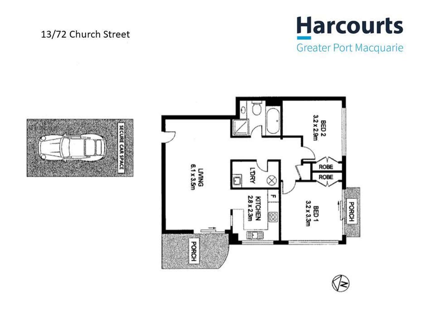 Floorplan of Homely unit listing, 13/72 Church Street, Port Macquarie NSW 2444