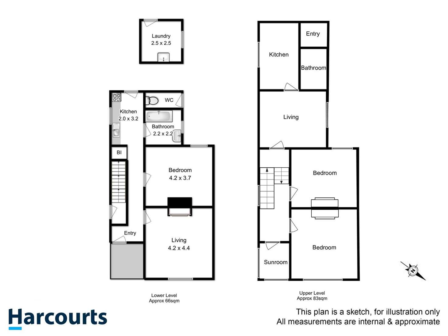 Floorplan of Homely apartment listing, 72 Hill Street, West Hobart TAS 7000