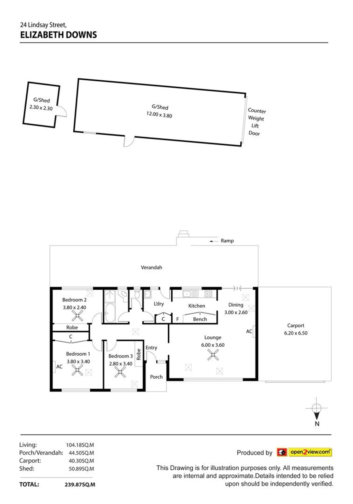 Floorplan of Homely house listing, 24 Lindsay Street, Elizabeth Downs SA 5113