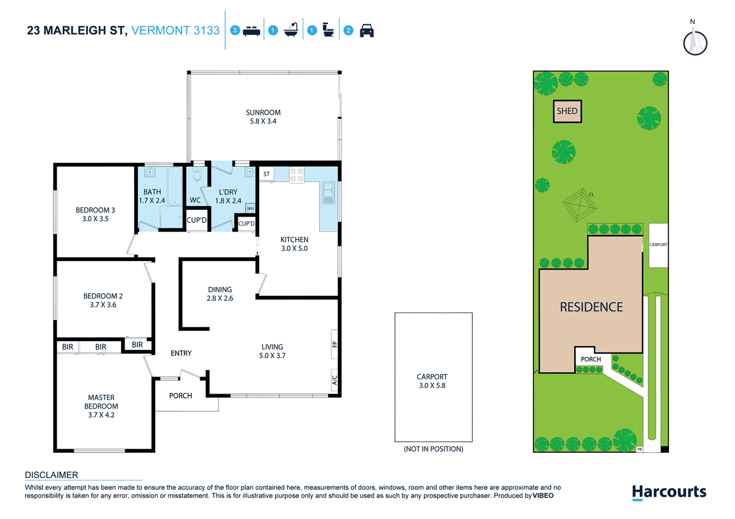 Floorplan of Homely house listing, 23 Marleigh Street, Vermont VIC 3133