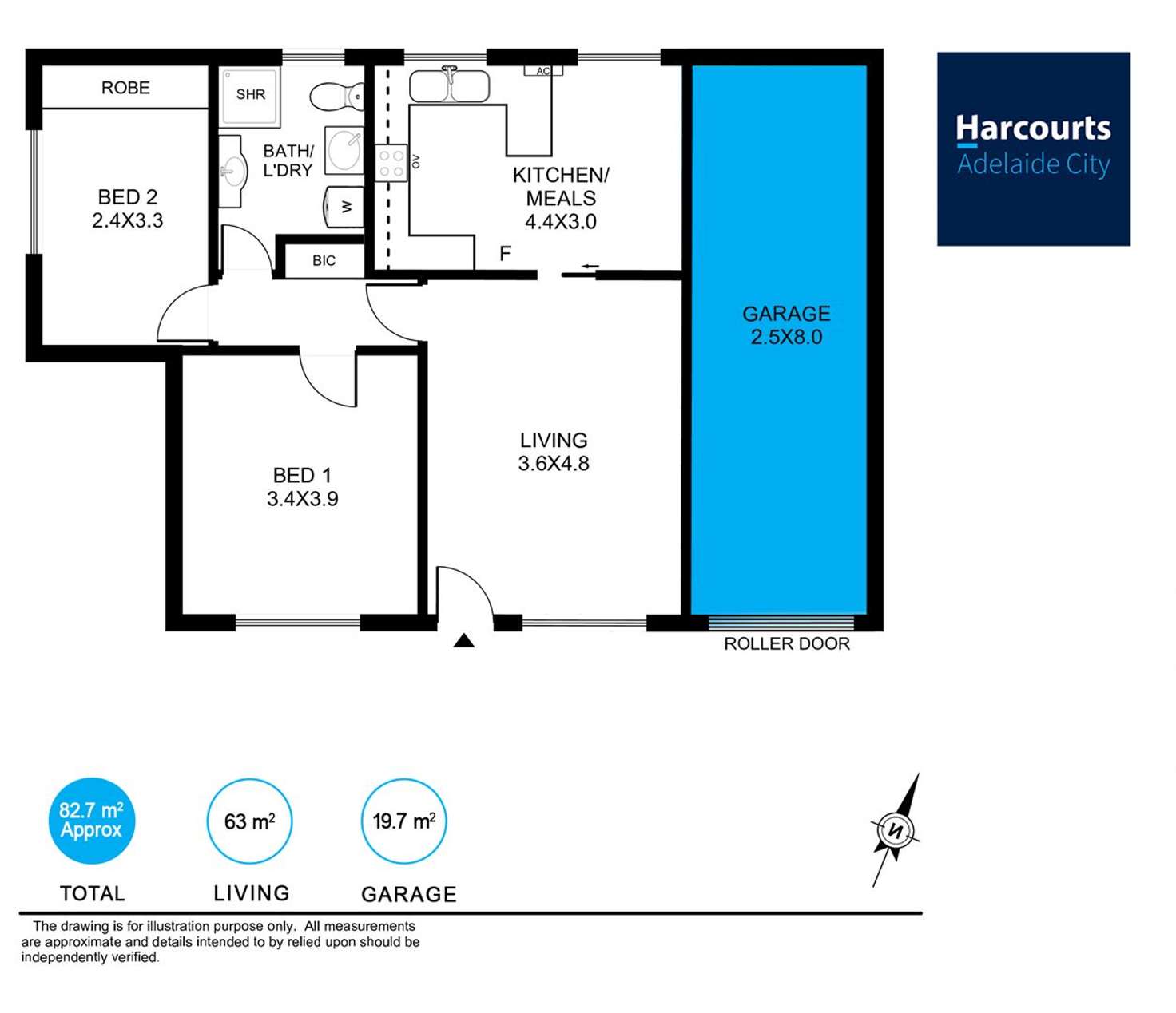 Floorplan of Homely unit listing, 4/225 Anzac Highway, Plympton SA 5038