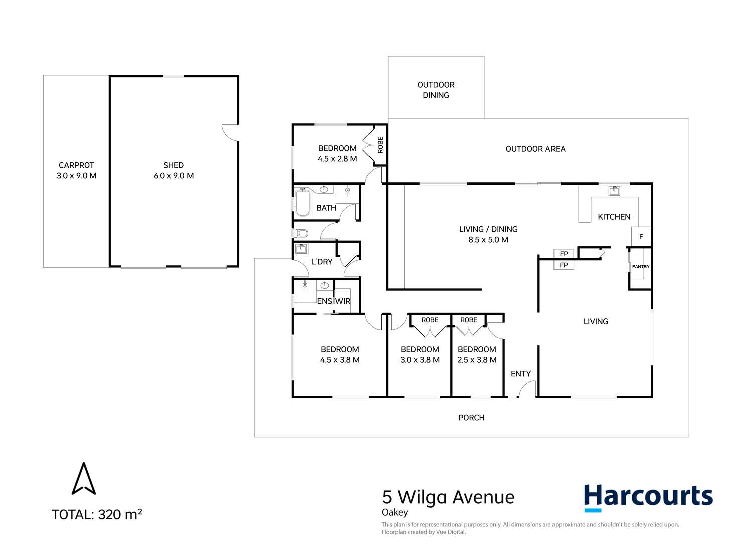 Floorplan of Homely house listing, 5 Wilga Avenue, Oakey QLD 4401