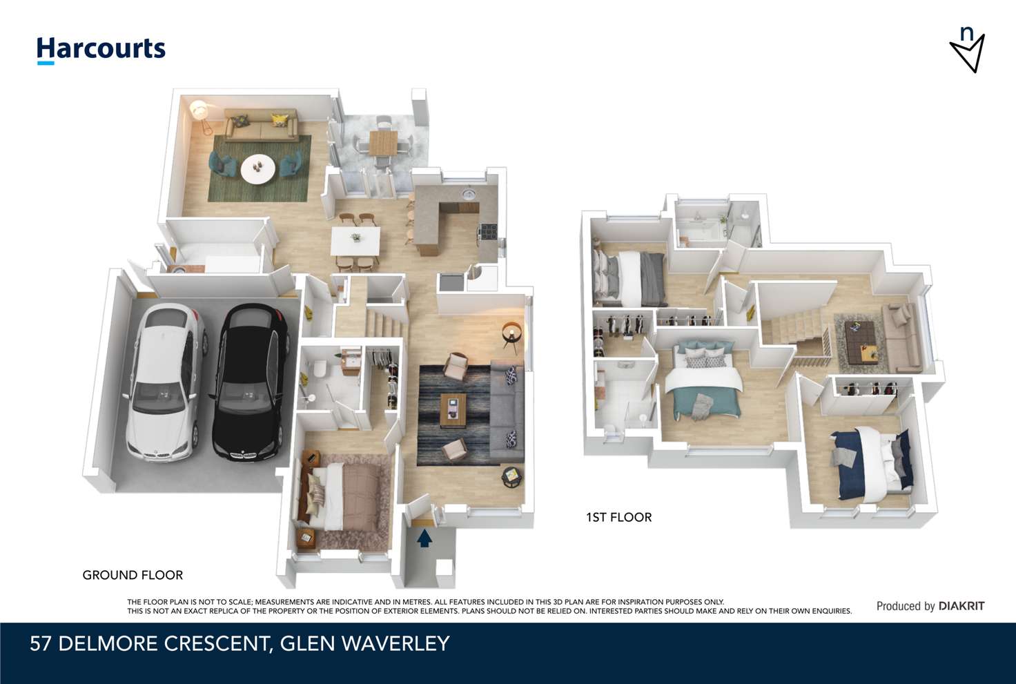 Floorplan of Homely townhouse listing, 57 Delmore Cres, Glen Waverley VIC 3150