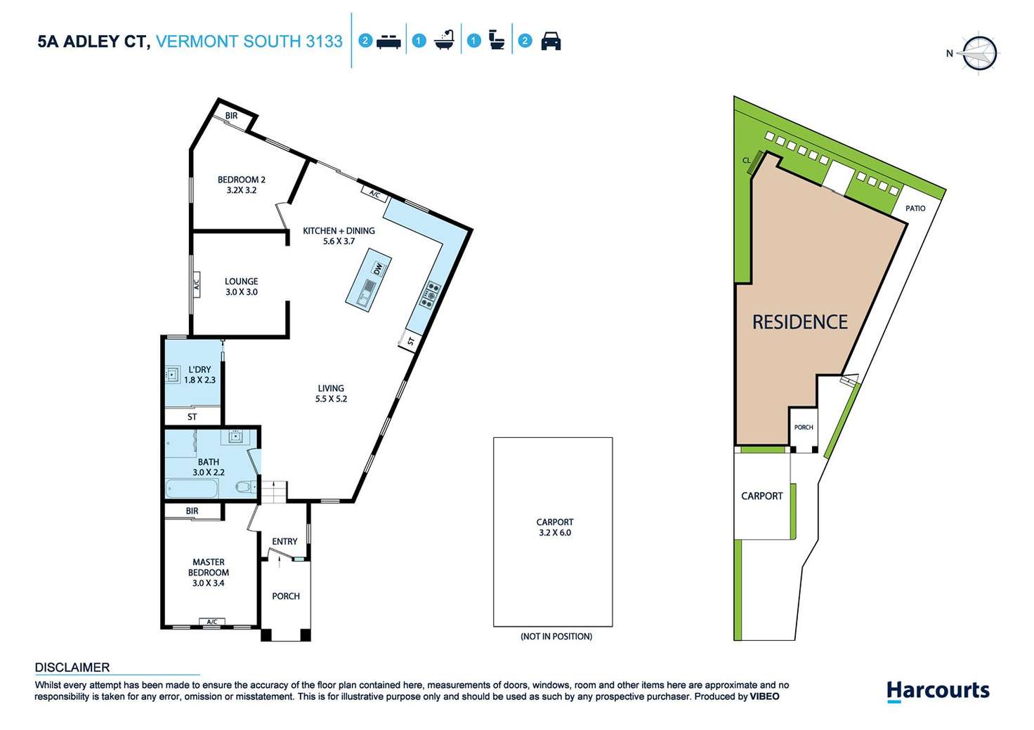Floorplan of Homely unit listing, 5A Adley Court, Vermont South VIC 3133