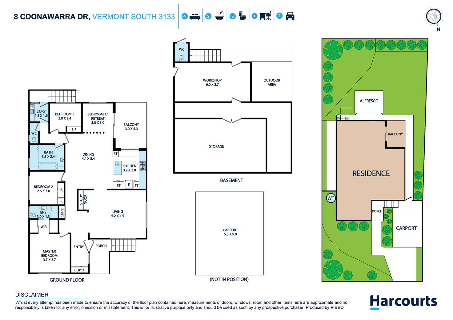 Floorplan of Homely house listing, 8 Coonawarra Drive, Vermont South VIC 3133