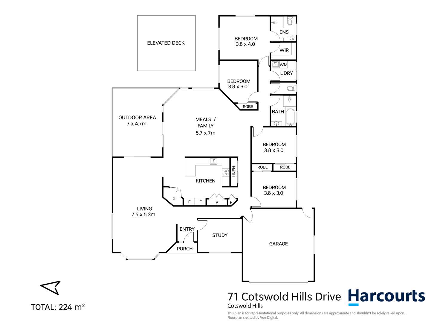 Floorplan of Homely house listing, 71 Cotswold Hills Drive, Cotswold Hills QLD 4350