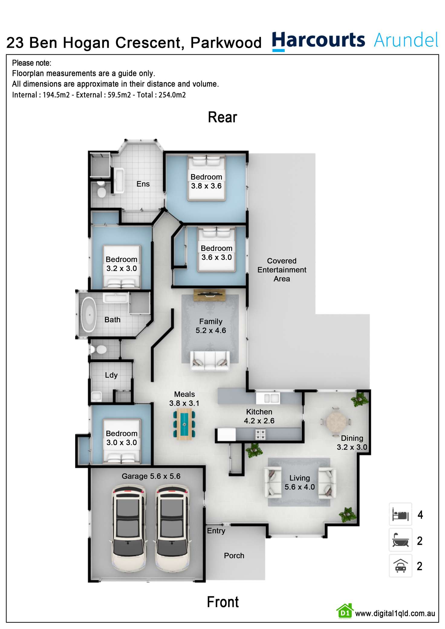 Floorplan of Homely house listing, 23 Ben Hogan Crescent, Parkwood QLD 4214