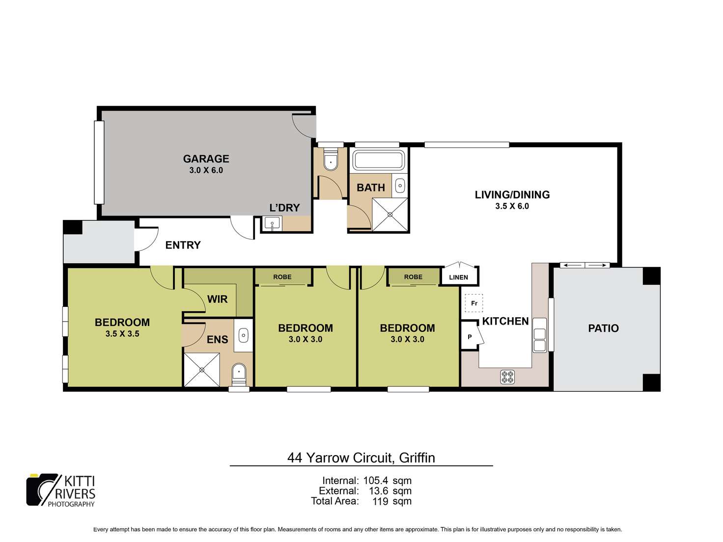 Floorplan of Homely house listing, 44 Yarrow Circuit, Griffin QLD 4503