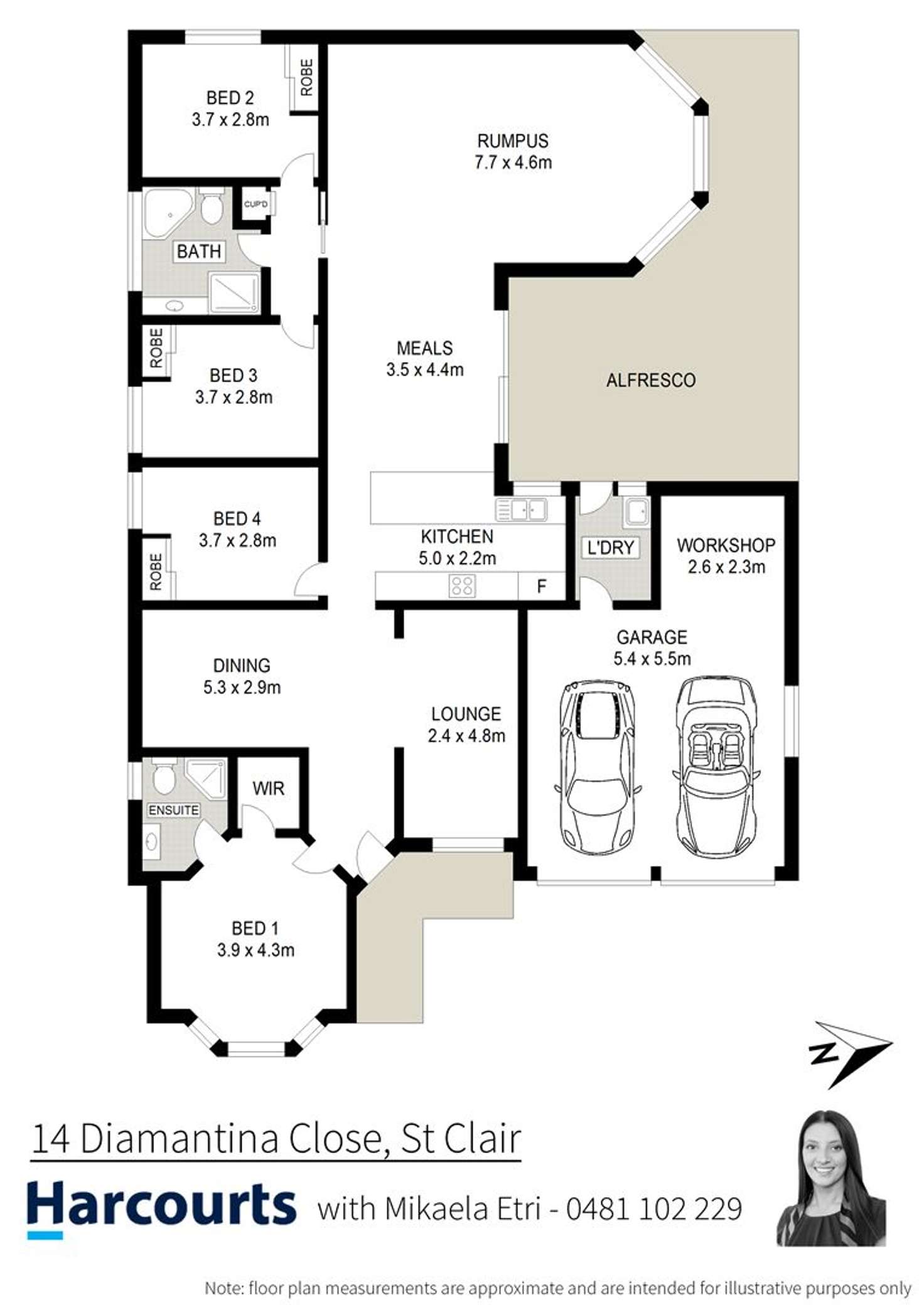 Floorplan of Homely house listing, 14 Diamantina Close, St Clair NSW 2759
