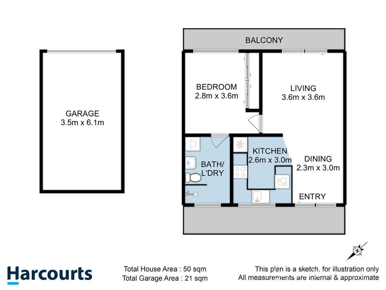 Floorplan of Homely unit listing, 9/6 Una Street, Mount Stuart TAS 7000