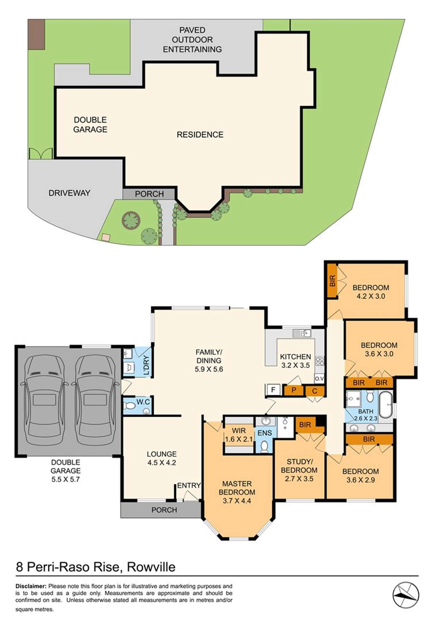 Floorplan of Homely house listing, 8 Perri-Raso Rise, Rowville VIC 3178