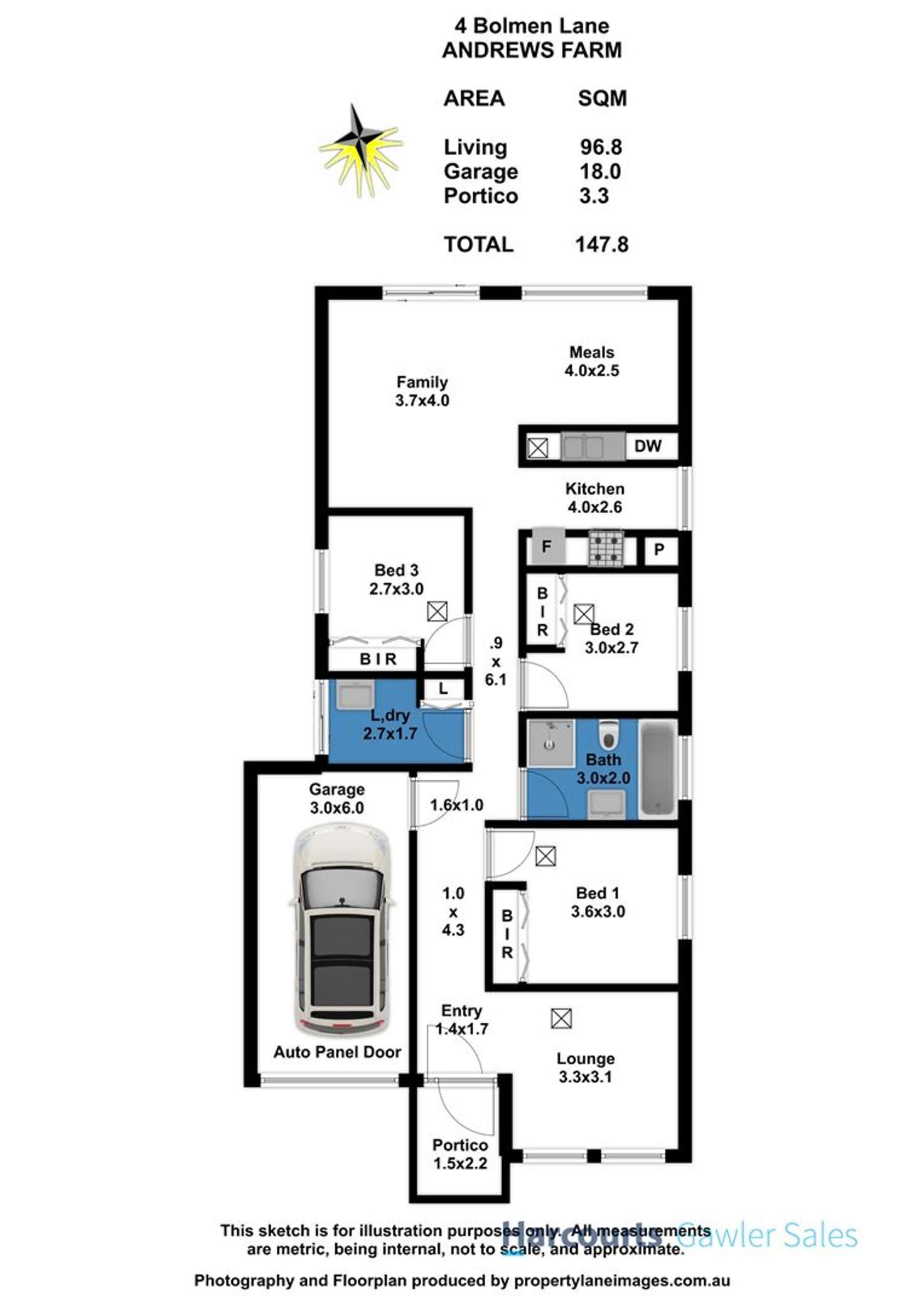 Floorplan of Homely house listing, 4 Bolmen Lane, Andrews Farm SA 5114