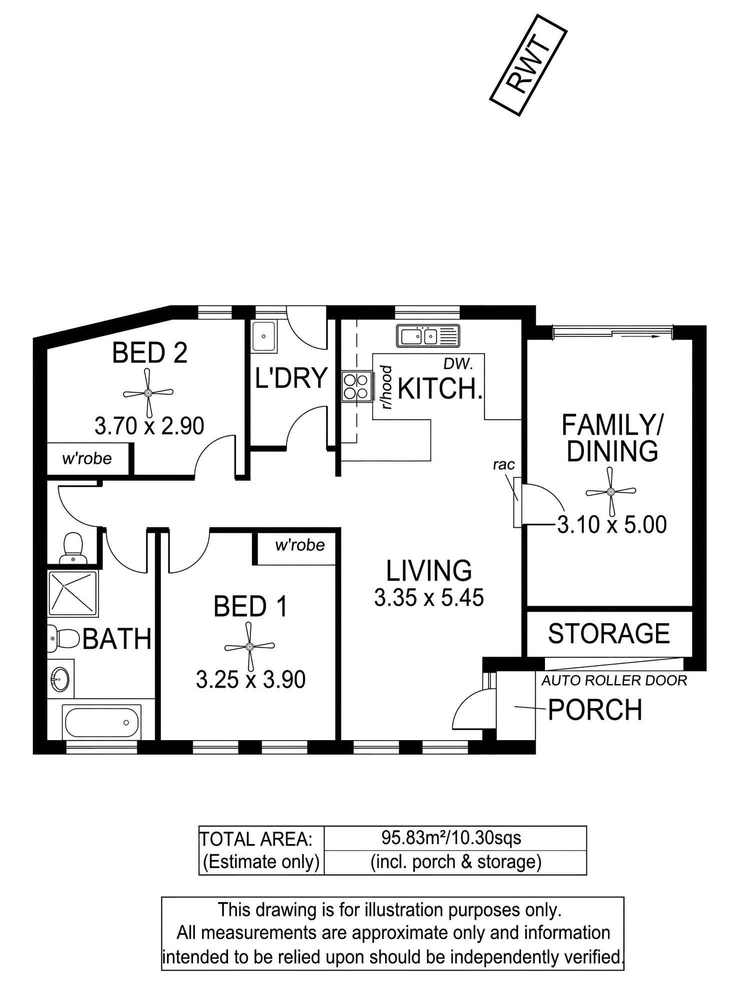 Floorplan of Homely unit listing, 1/1 Gay Court, Woodville South SA 5011