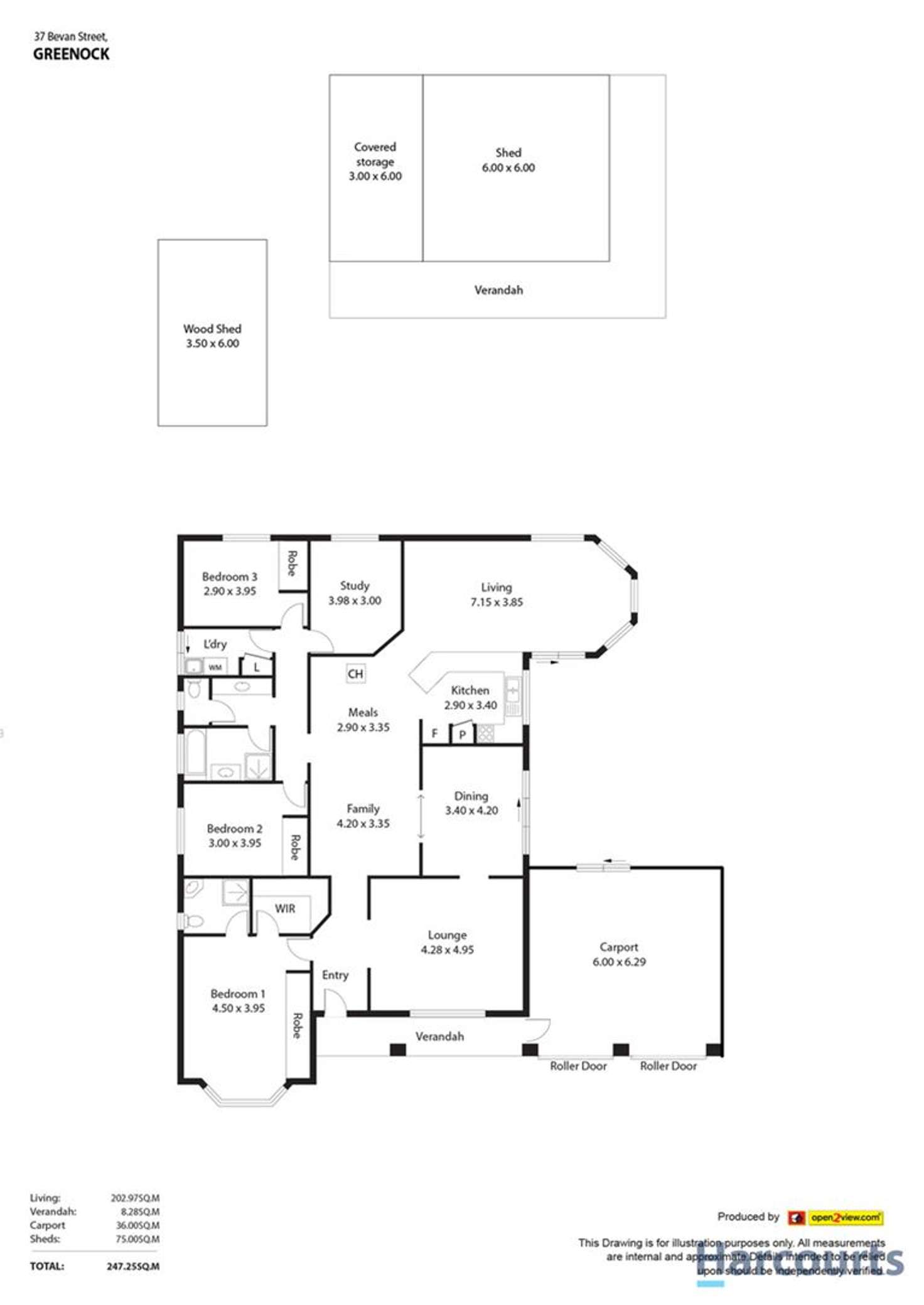 Floorplan of Homely house listing, 37 Bevan Street, Greenock SA 5360