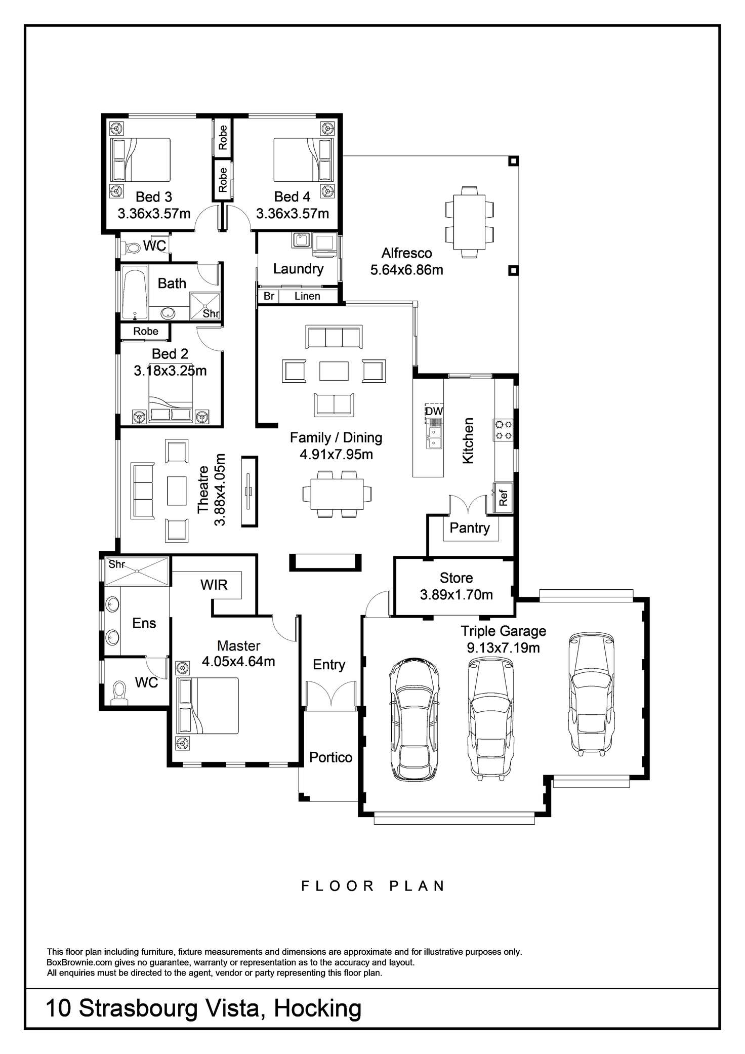 Floorplan of Homely house listing, 10 Strasbourg Vista, Hocking WA 6065