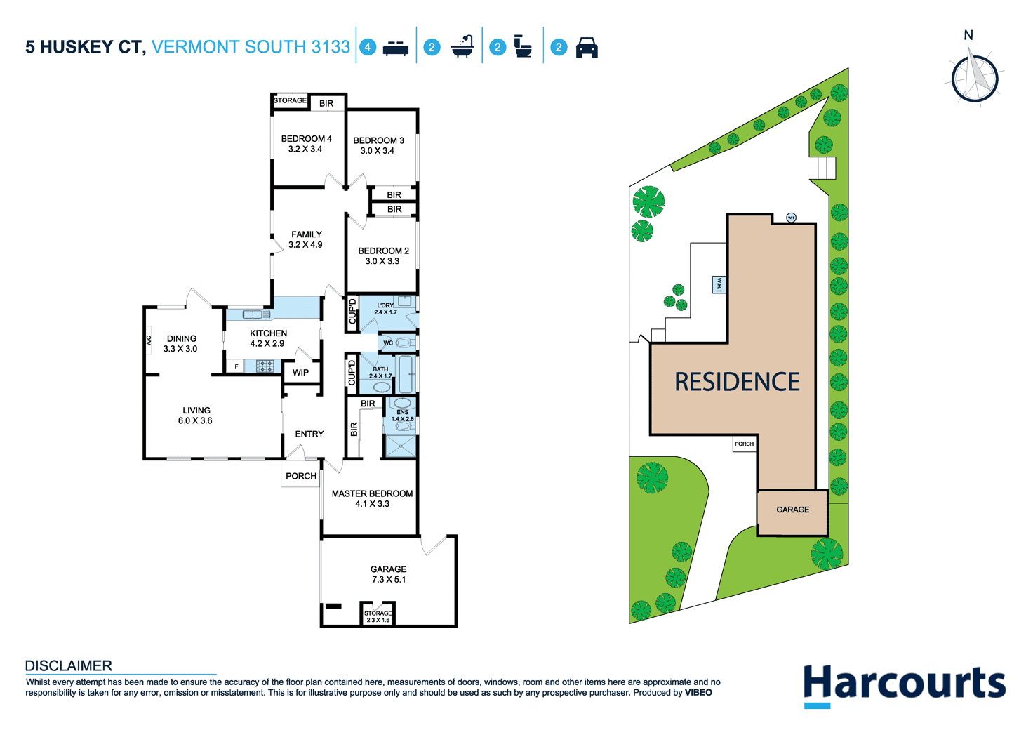 Floorplan of Homely house listing, 5 Huskey Court, Vermont South VIC 3133