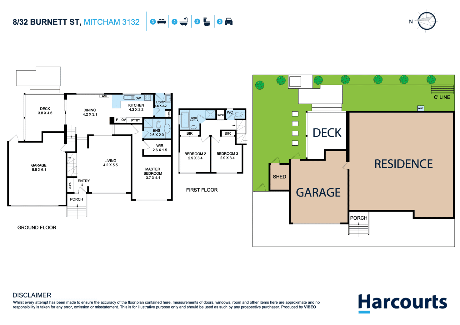 Floorplan of Homely townhouse listing, 8/32-34 Burnett Street, Mitcham VIC 3132