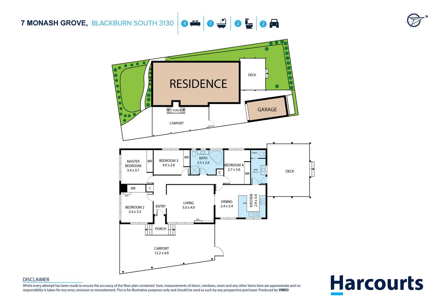 Floorplan of Homely house listing, 7 Monash Grove, Blackburn South VIC 3130