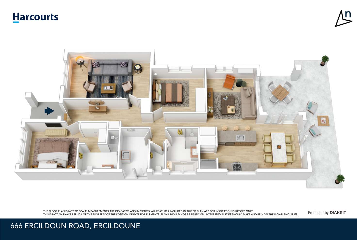 Floorplan of Homely house listing, 666 Ercildoune Road, Ercildoune VIC 3352