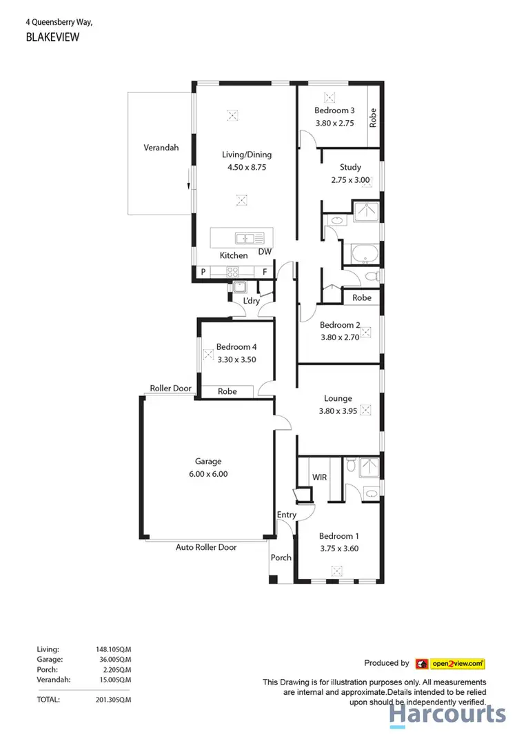 Floorplan of Homely house listing, 4 Queensberry Way, Blakeview SA 5114