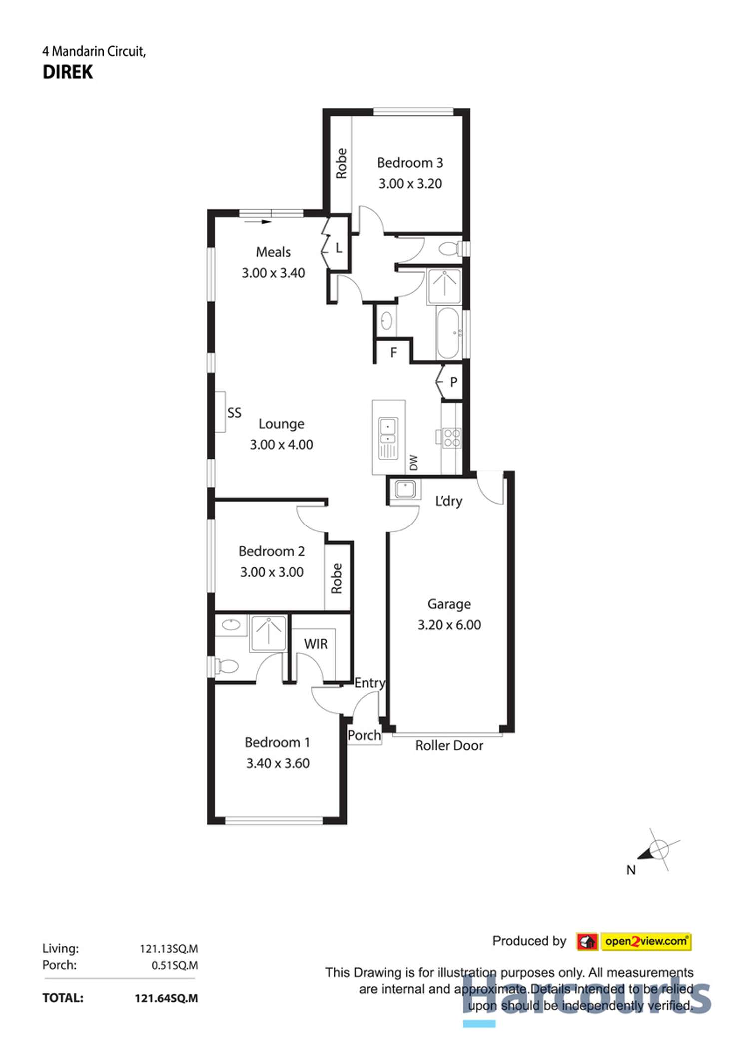 Floorplan of Homely house listing, 4 Mandarin Court, Direk SA 5110