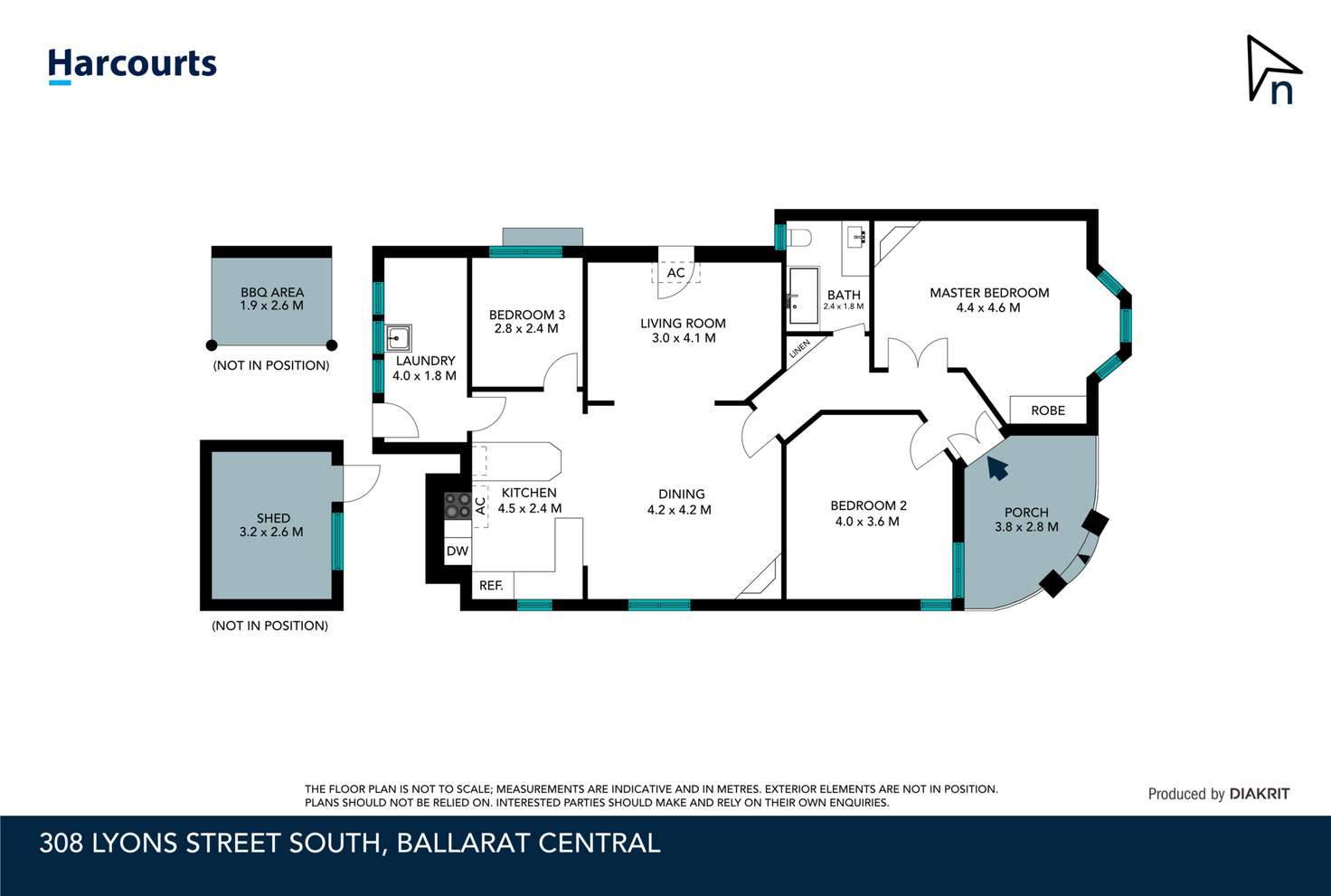 Floorplan of Homely house listing, 308 Lyons Street South, Ballarat Central VIC 3350