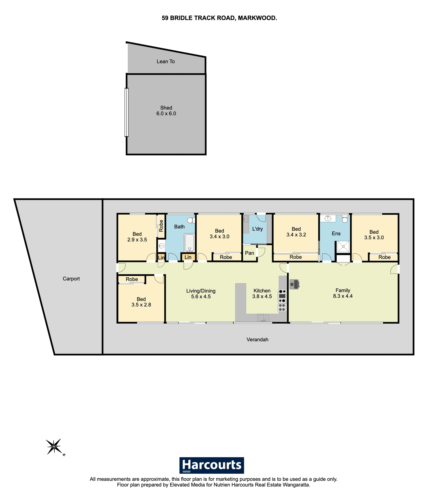 Floorplan of Homely house listing, 59 Bridle Track Road, Markwood VIC 3678