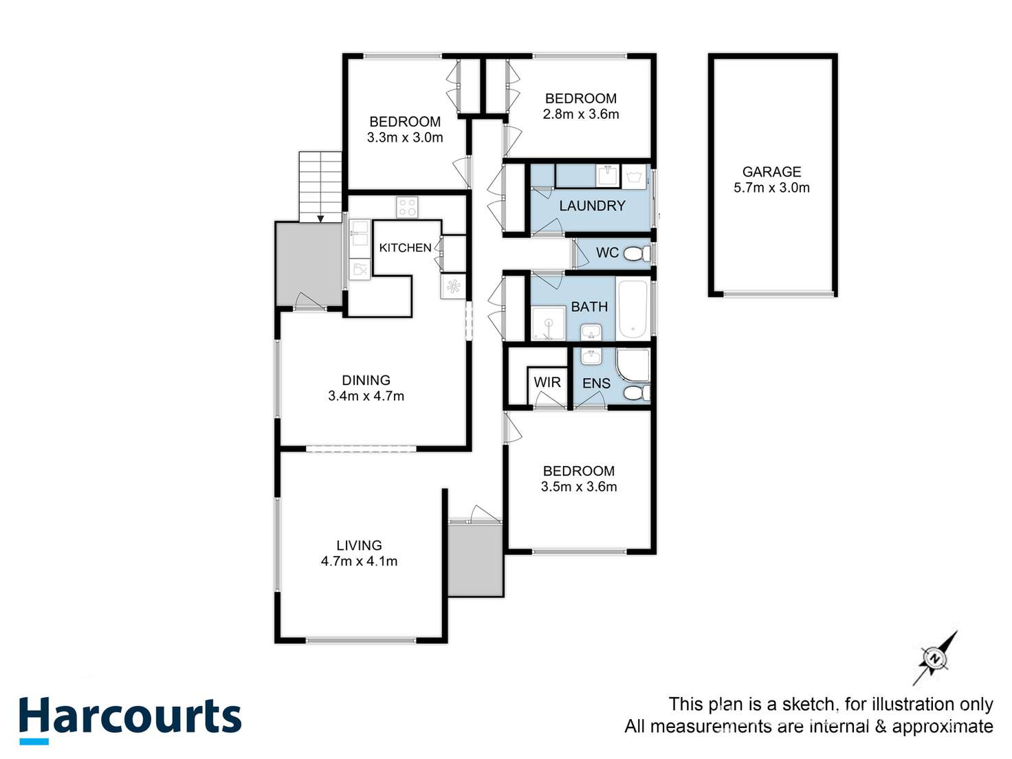 Floorplan of Homely house listing, 1 Lorikeet Street, Kingston TAS 7050