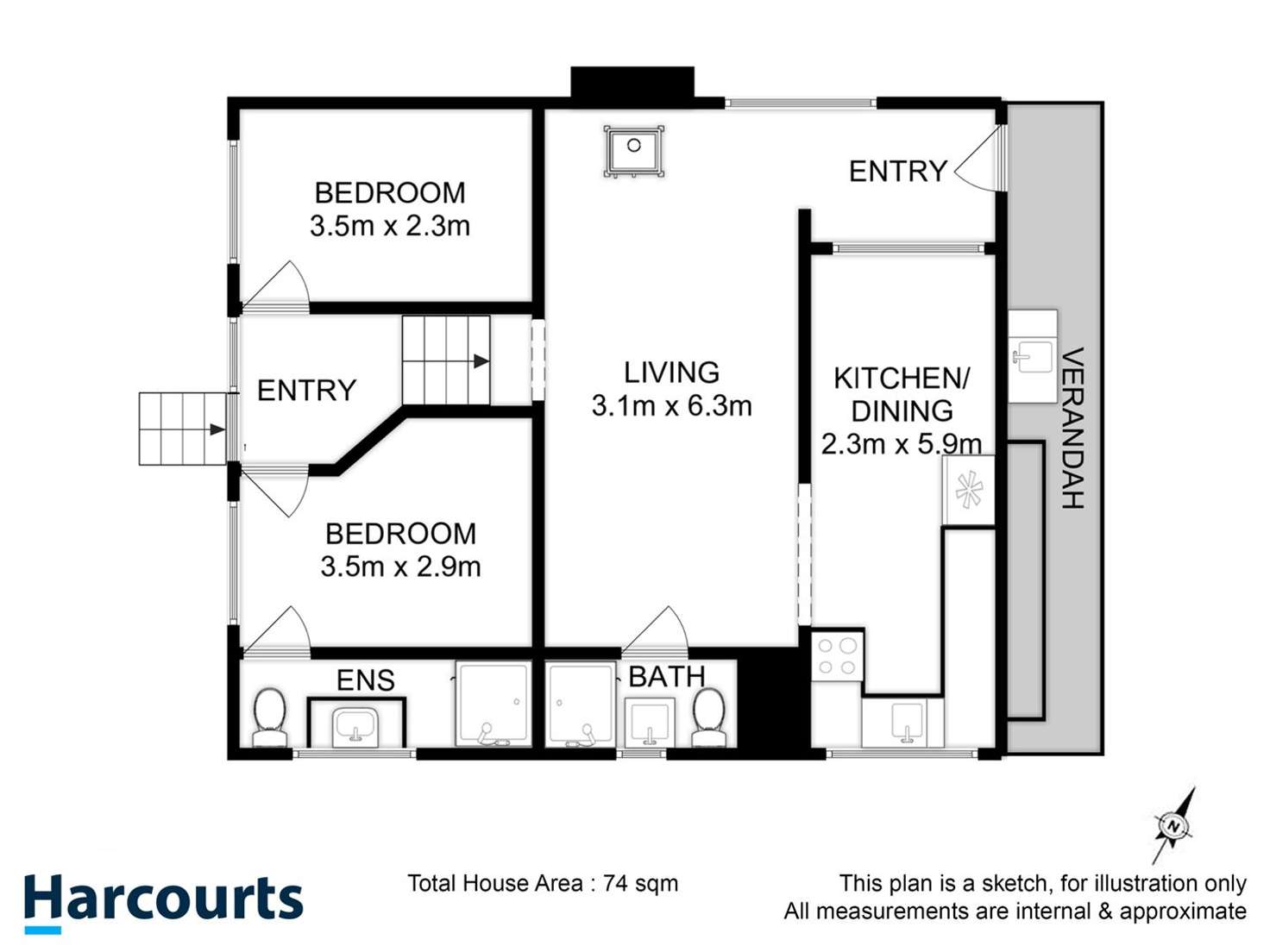 Floorplan of Homely house listing, 53A & 51A Williams Road, Randalls Bay TAS 7112