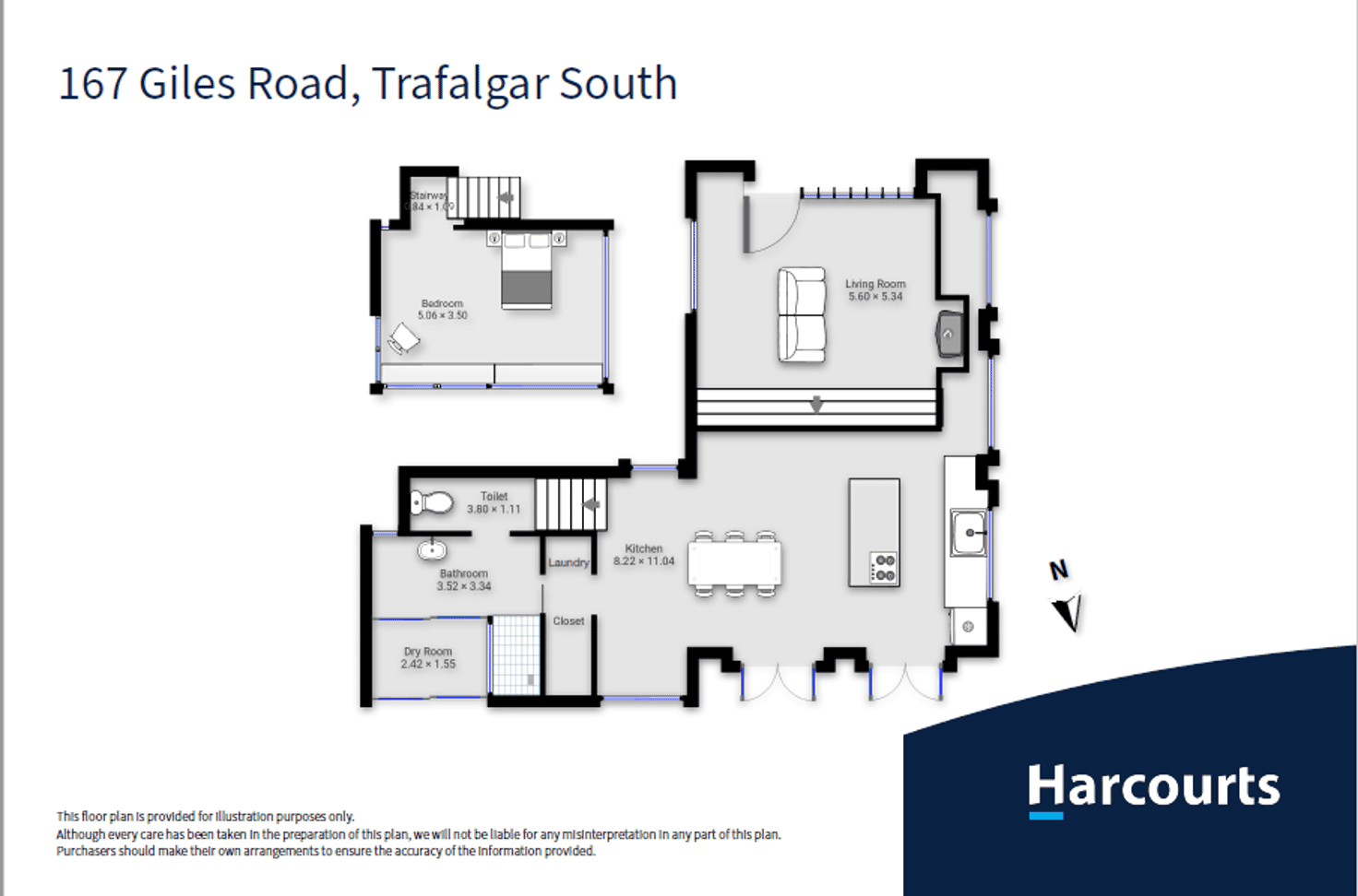 Floorplan of Homely house listing, 167 Giles Road, Trafalgar VIC 3824
