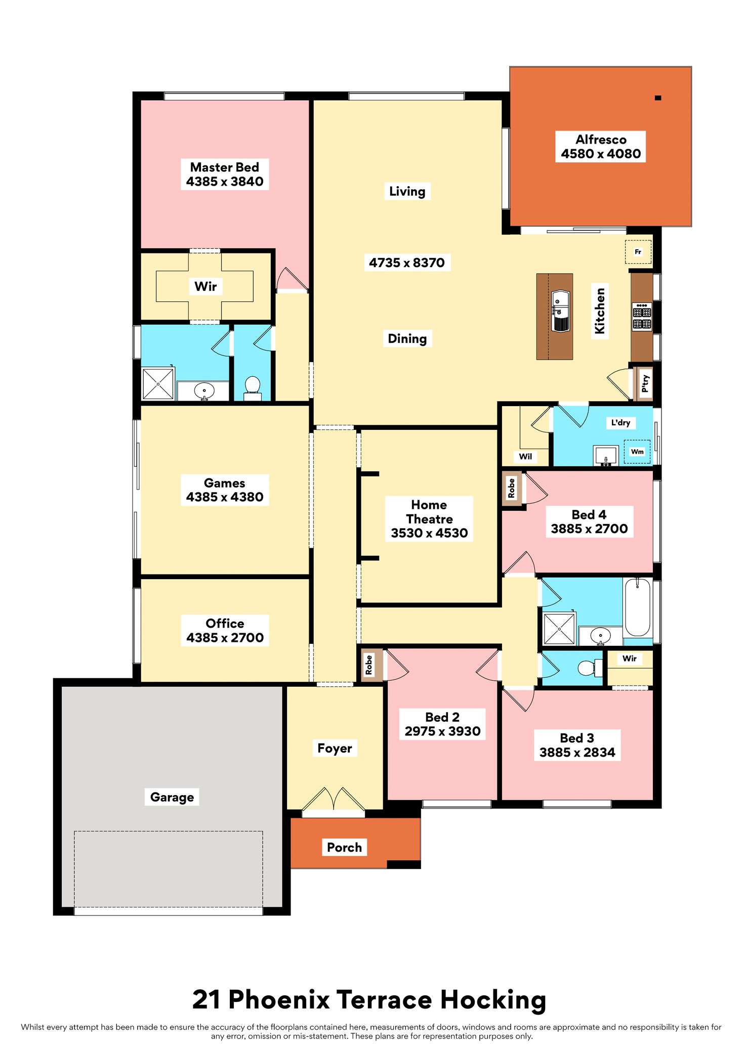 Floorplan of Homely house listing, 21 Phoenix Terrace, Hocking WA 6065