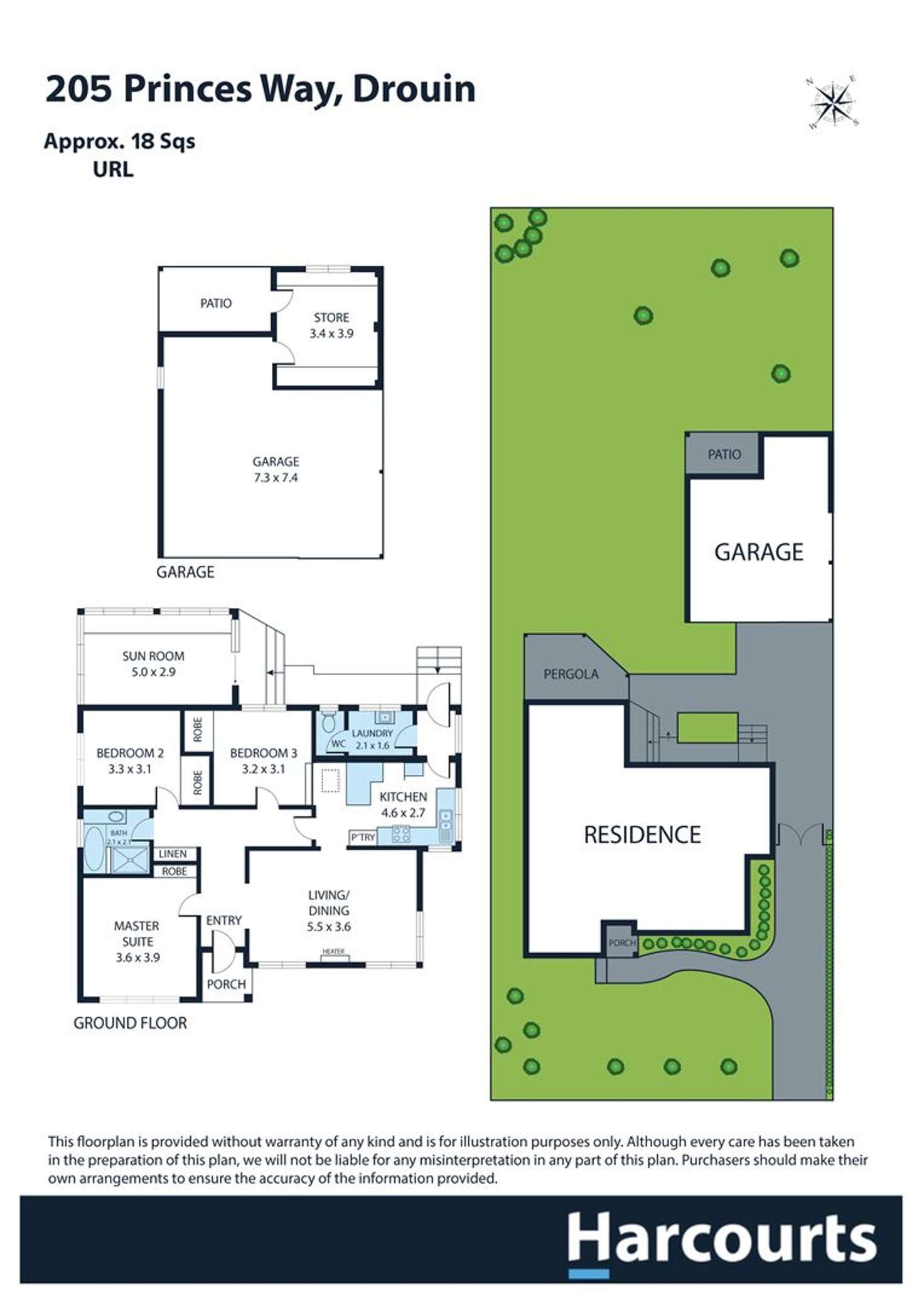 Floorplan of Homely house listing, 205 Princes Way, Drouin VIC 3818